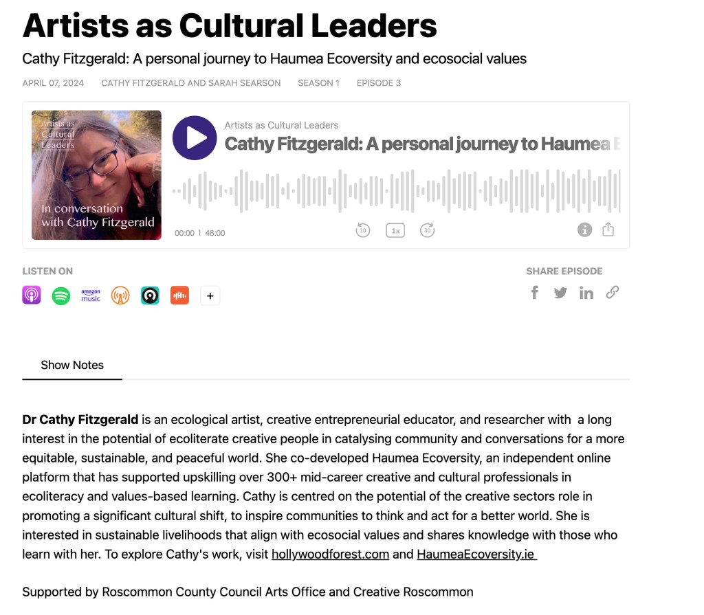 "Listen Back. Delighted to highlight the second of our three recorded podcasts with the brilliant Dr Cathy Fitzgerald. 