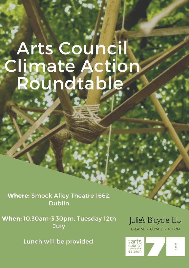 Arts Council Julies Bicycle EU poster